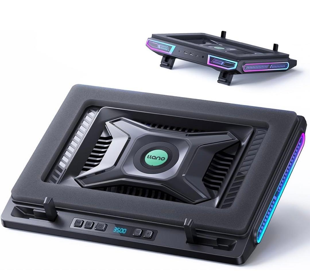 【llano】V10 ノートパソコン 冷却台 冷却ファン 急速冷却