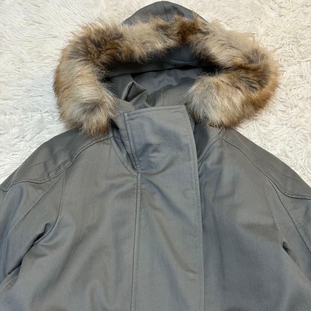 K様ツモリチサト アマモール 中綿ライナー付きモッズコート ファー着脱可 M