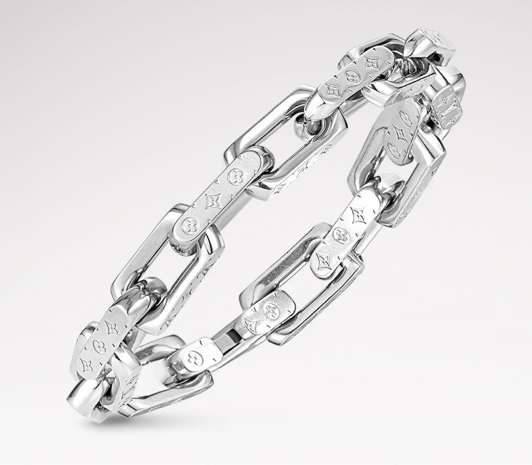 ぽ*☆様 Louis Vuitton シルバーリンクチェーンブレスレット