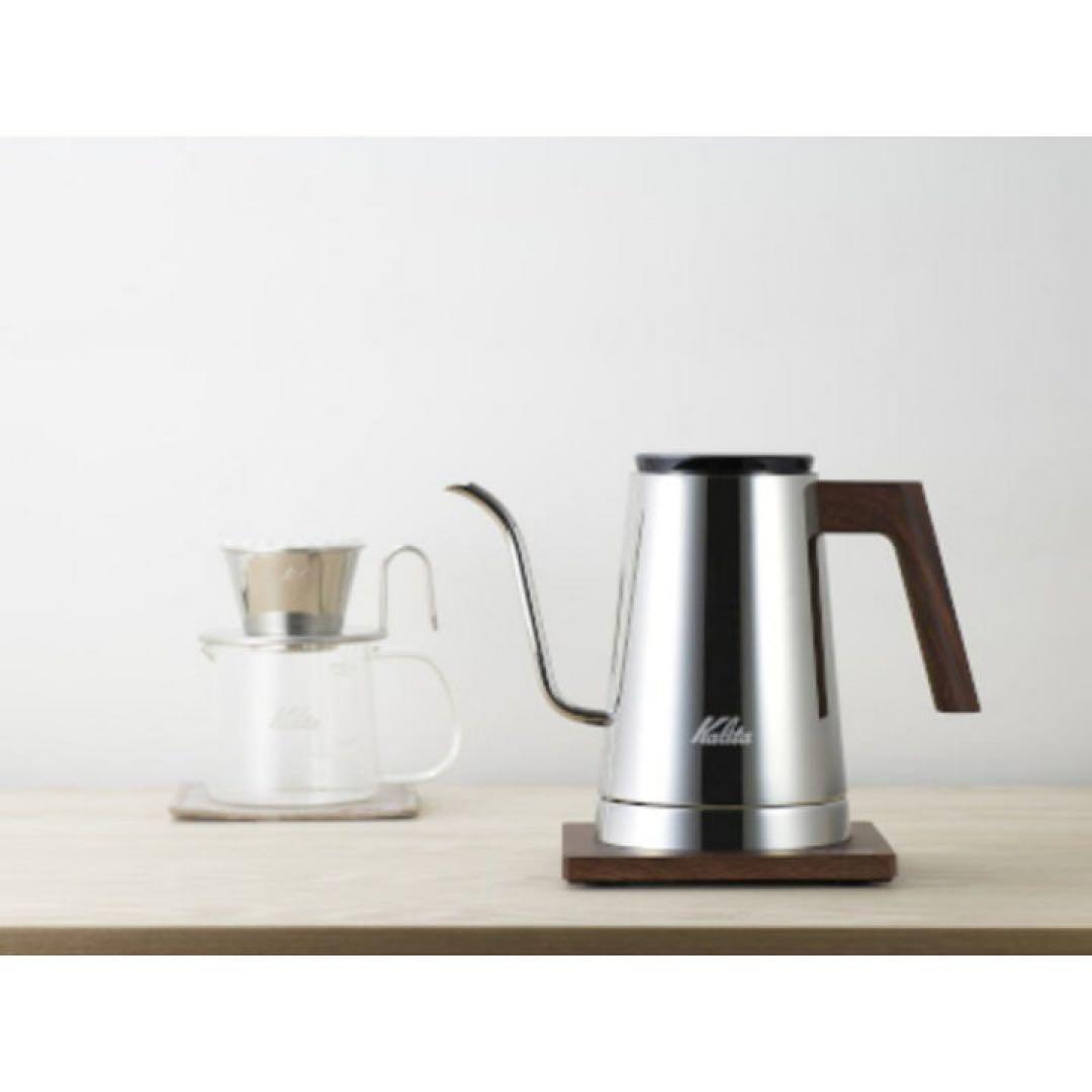 Kalita 電気ケトル ステンレス製 木製ハンドル