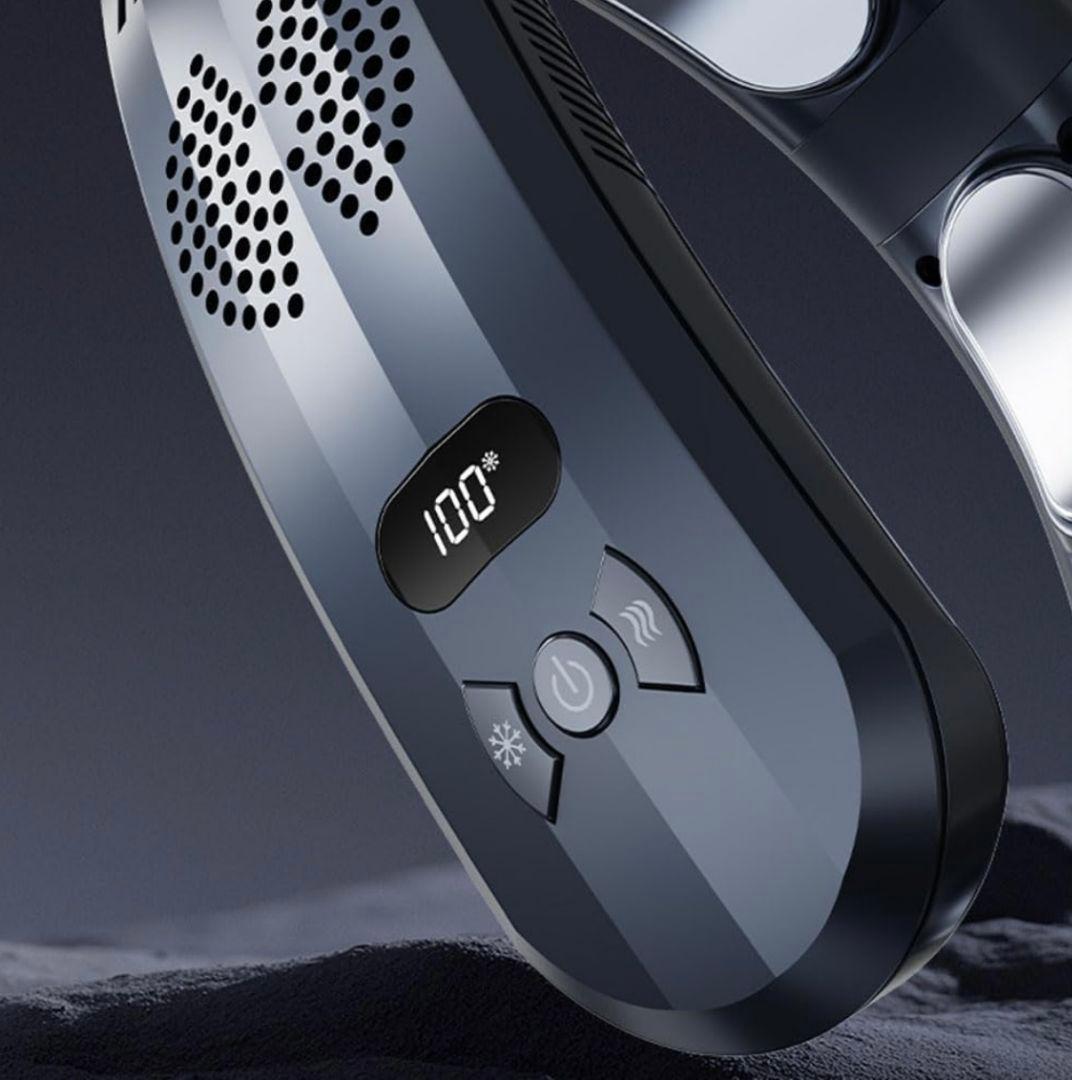 首掛け扇風機 上下送風 USB充電式 瞬間冷却 ネッククーラー 冷却プレード付き