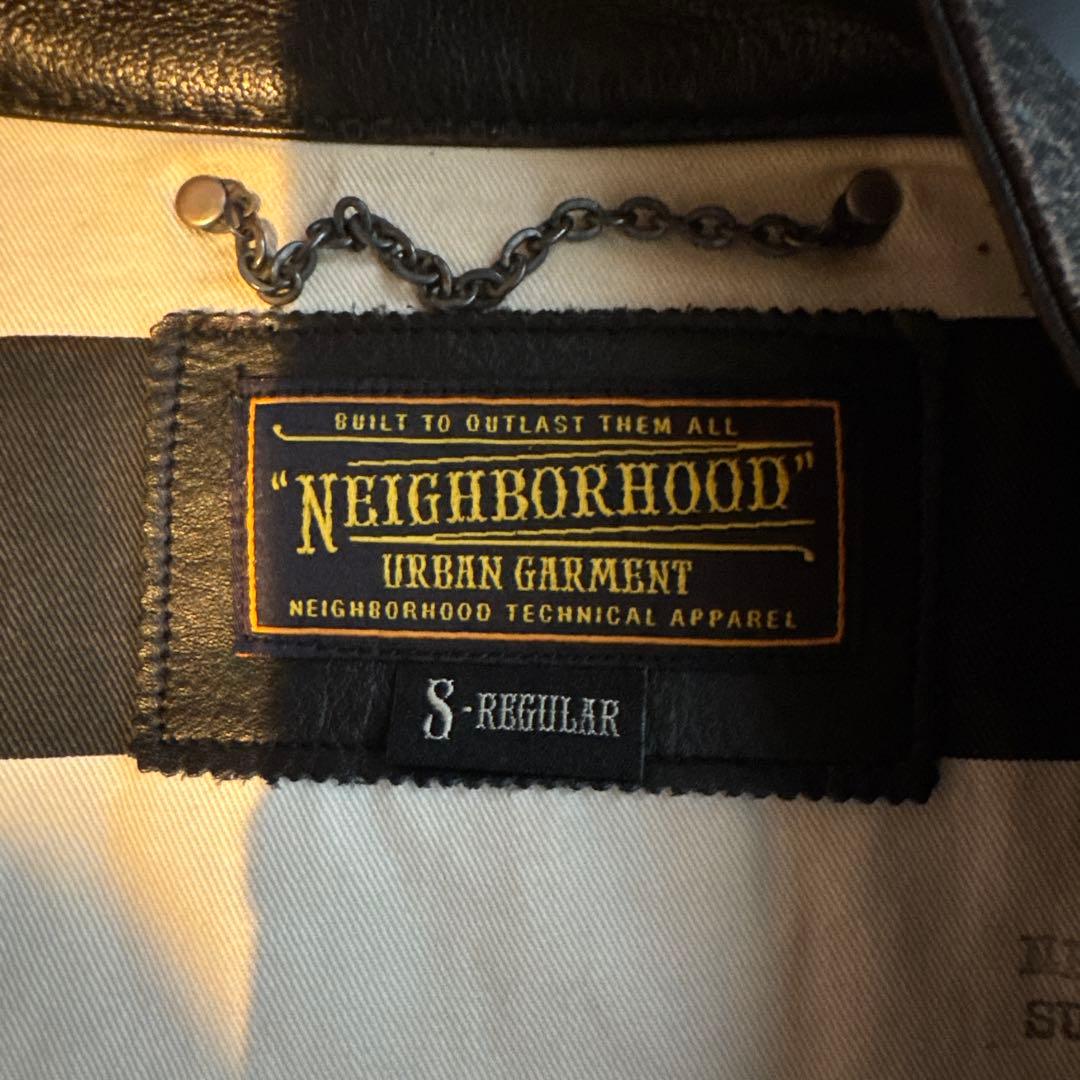 最終値下げ　neighborhoodレザー シングルライダースジャケット