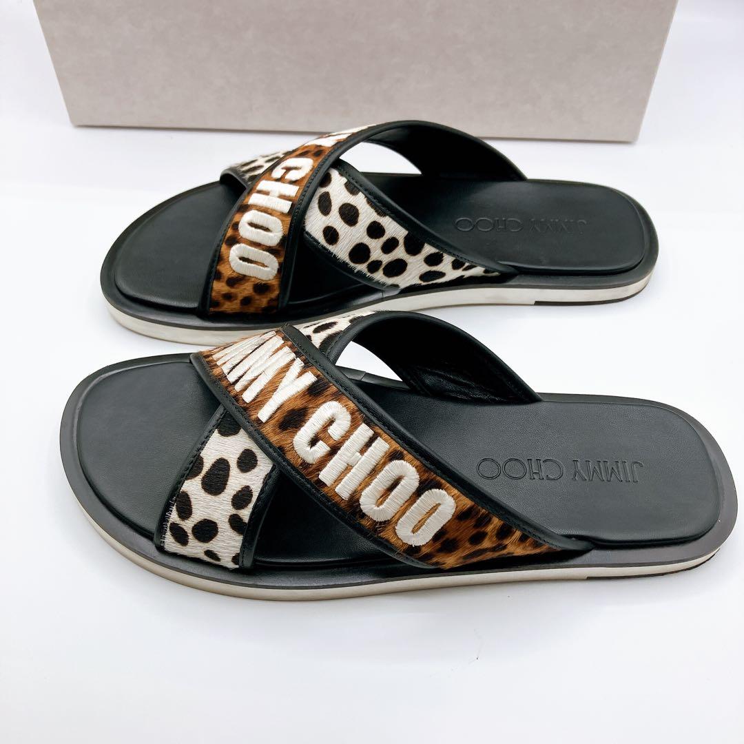 【付属品完備】ジミーチュウ　ビーチサンダル　ハラコ　アニマル　42 26cm