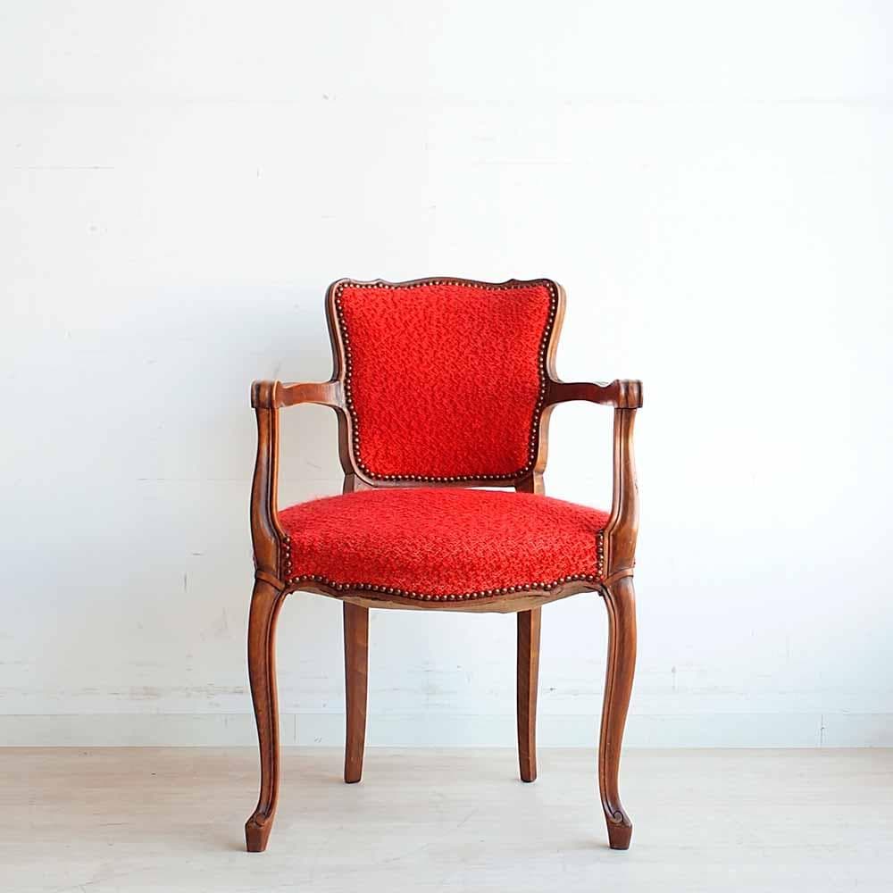 アンティーク 猫脚 アームチェア 単鋲 クラシカル ZR24210