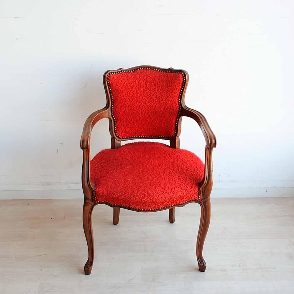 アンティーク 猫脚 アームチェア 単鋲 クラシカル ZR24210