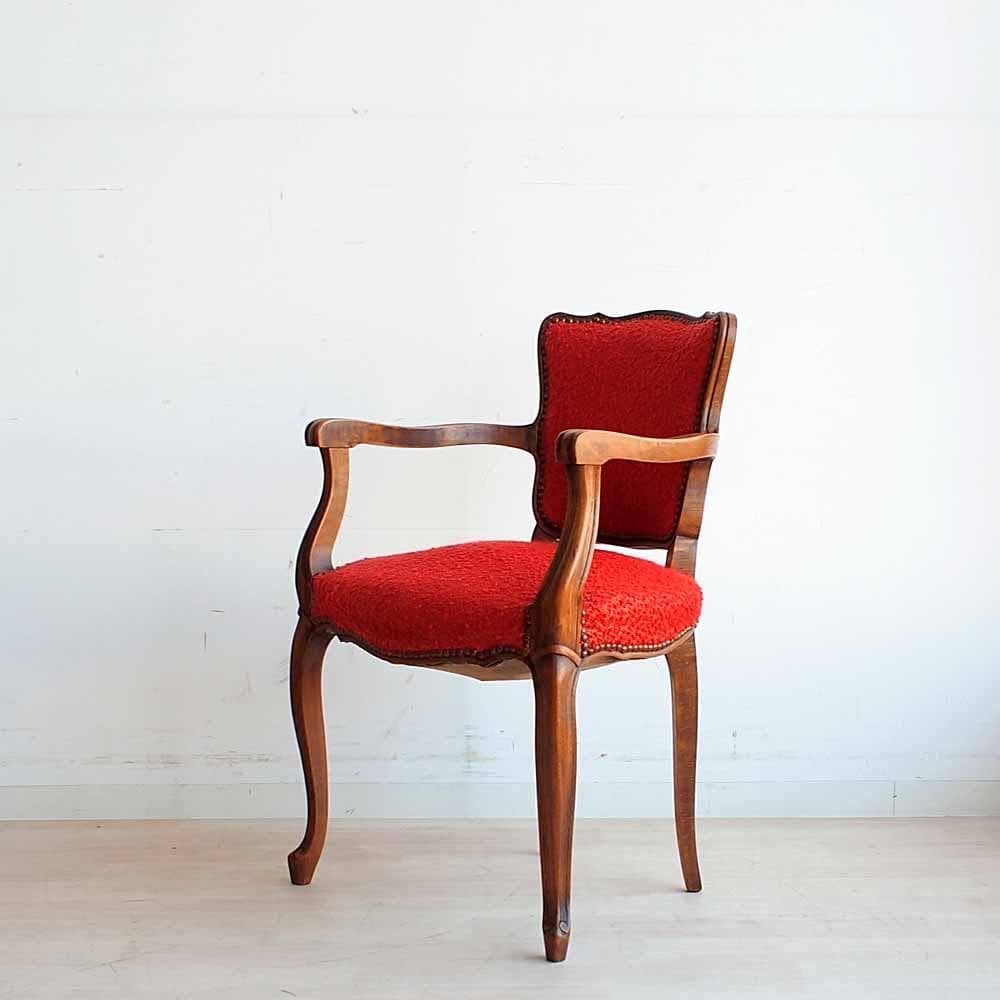 アンティーク 猫脚 アームチェア 単鋲 クラシカル ZR24210