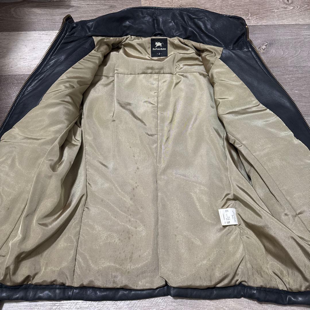 buffalo bobs ラムレザーダウンジャケット　black 2