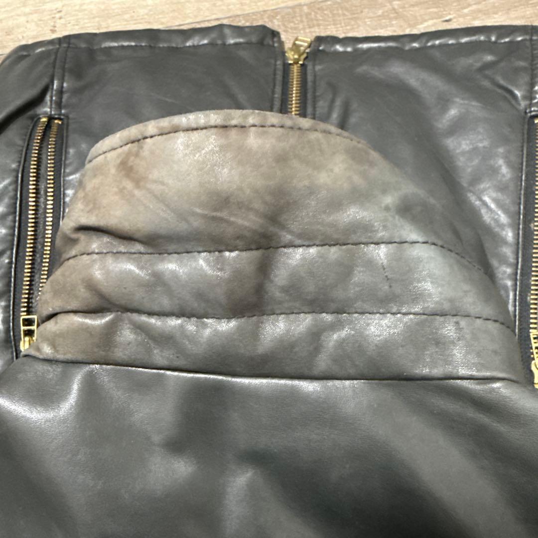 buffalo bobs ラムレザーダウンジャケット　black 2