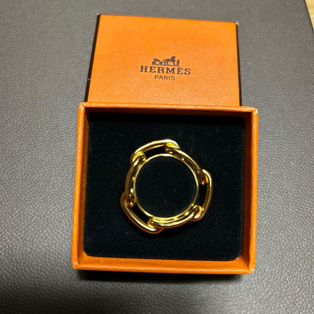 HERMES スカーフリング　ゴールド　 箱付き　未使用品