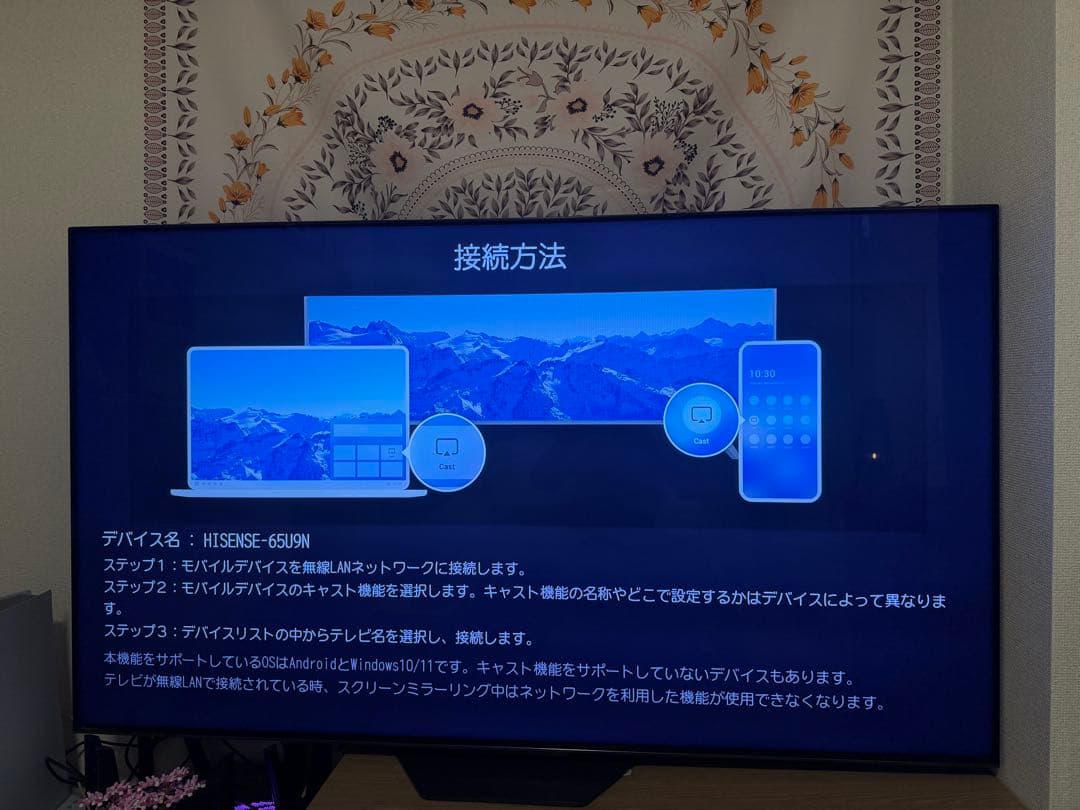 【美品】ハイセンス65型4K液晶テレビ65U9N MiniLED2024年モデル