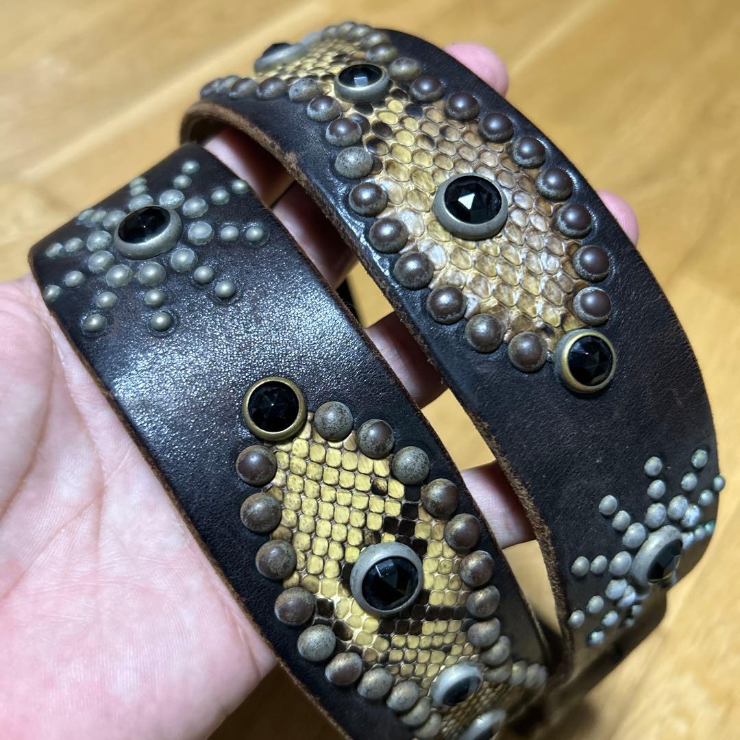 HTC スタッズ付きベルト 34 最終値下げ