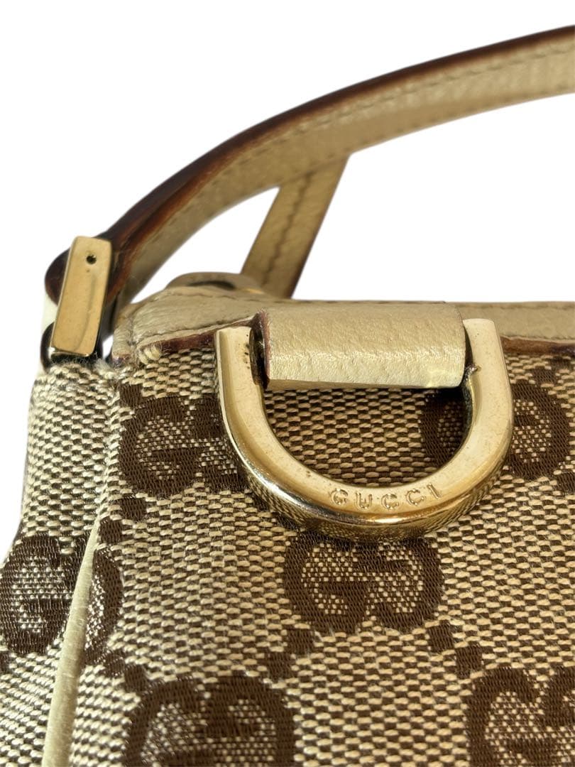 GUCCI ベージュ GGキャンバス ハンドバッグ ビンテージ　145750