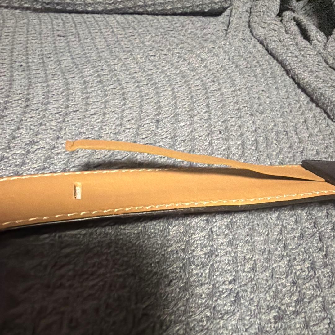 【訳あり】Berluti ダークブラウン レザーベルト