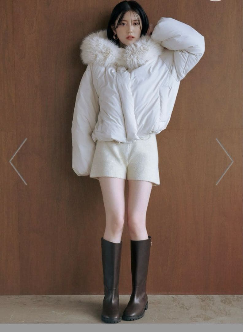 SNIDEL 【WEB限定カラーあり】西川フードファーショートダウン