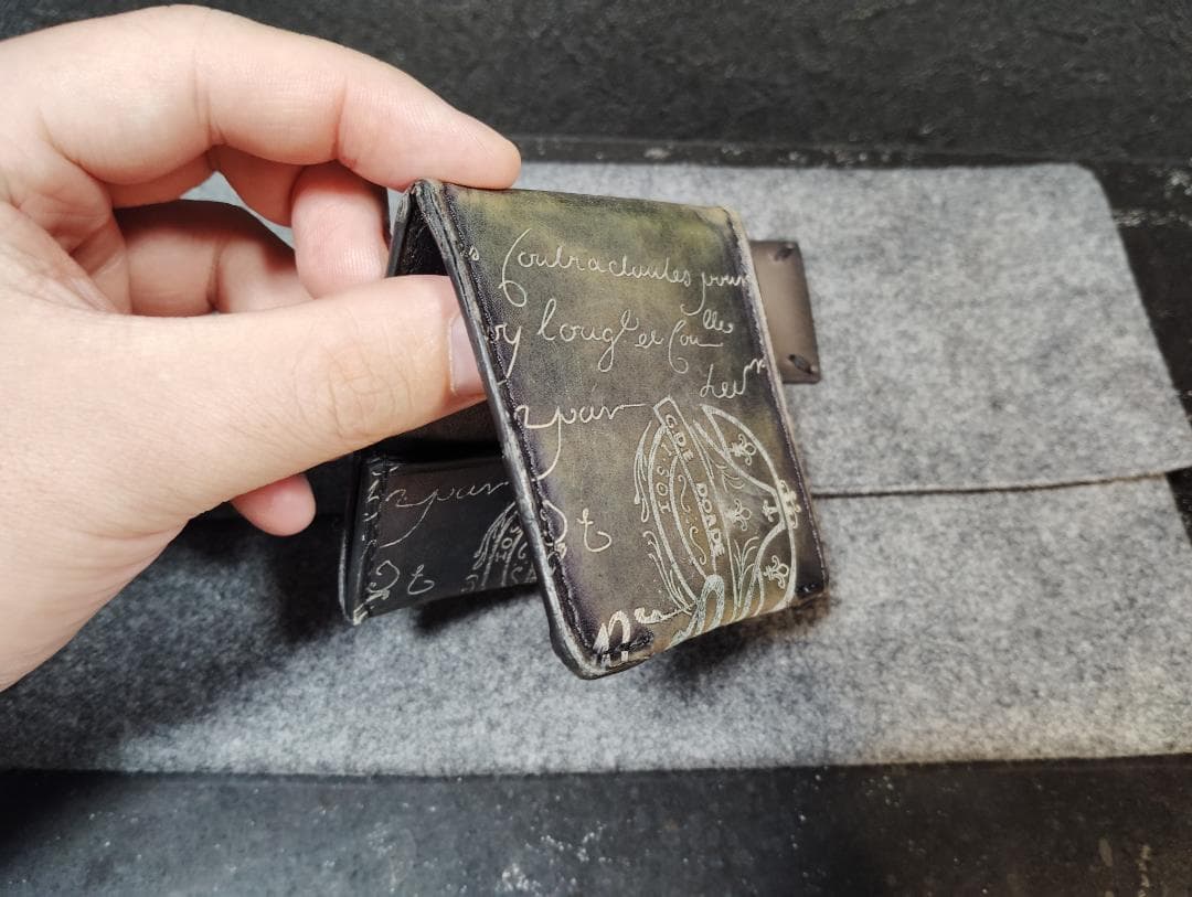 超レア品｜Berluti ケース ダブルスタンプ仕様｜深緑パティーヌ