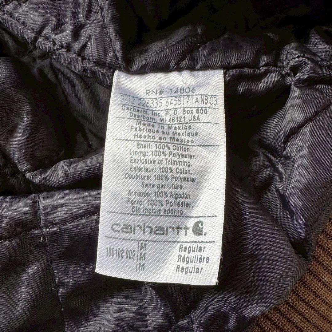 希少カーハートアクティブジャケットリップストップL古着短丈オリーブブラウン