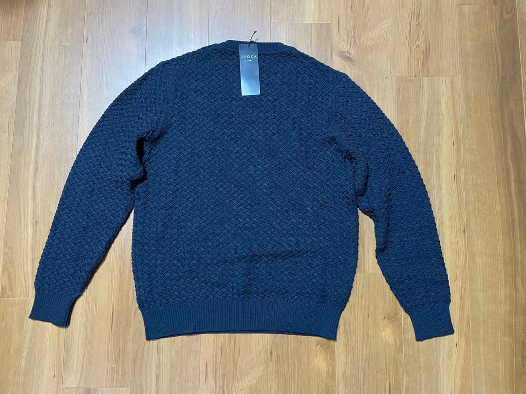 EPOCA UOMOネイビー セーター M1N23-255-29 サイズ48 Ｌ