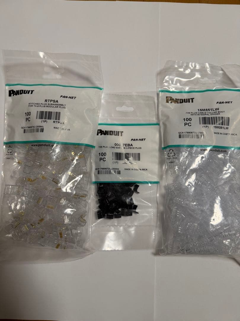 新品 PANDUIT RJ45モジュラープラグ Cat6 SP688E-C