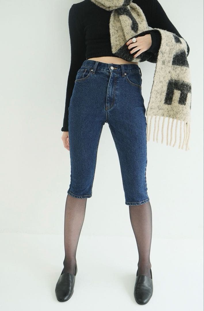 クラネ　DENIM CAPRI PANTS