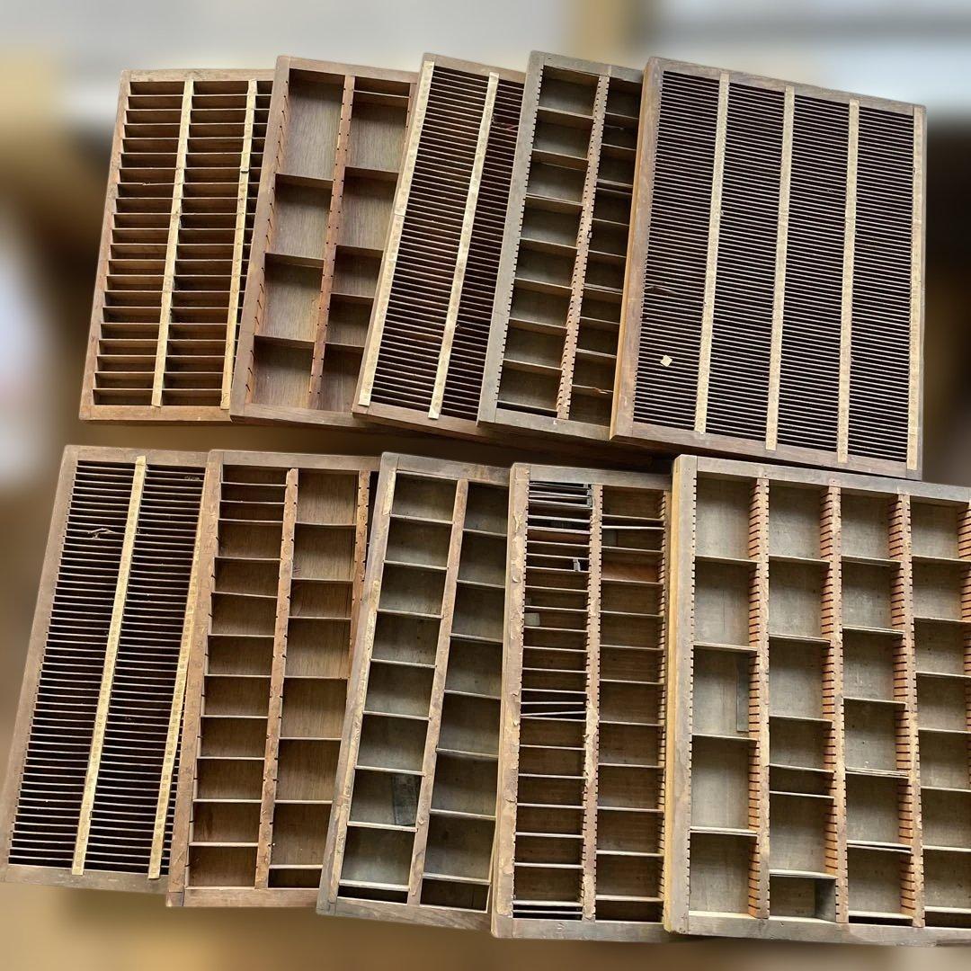 【倉庫整理セール】m 38-6/プリンタートレイ 【活版印刷】【古道具】