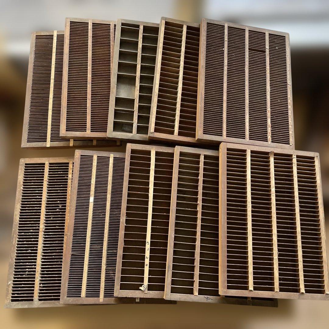 【倉庫整理セール】m 38-6/プリンタートレイ 【活版印刷】【古道具】