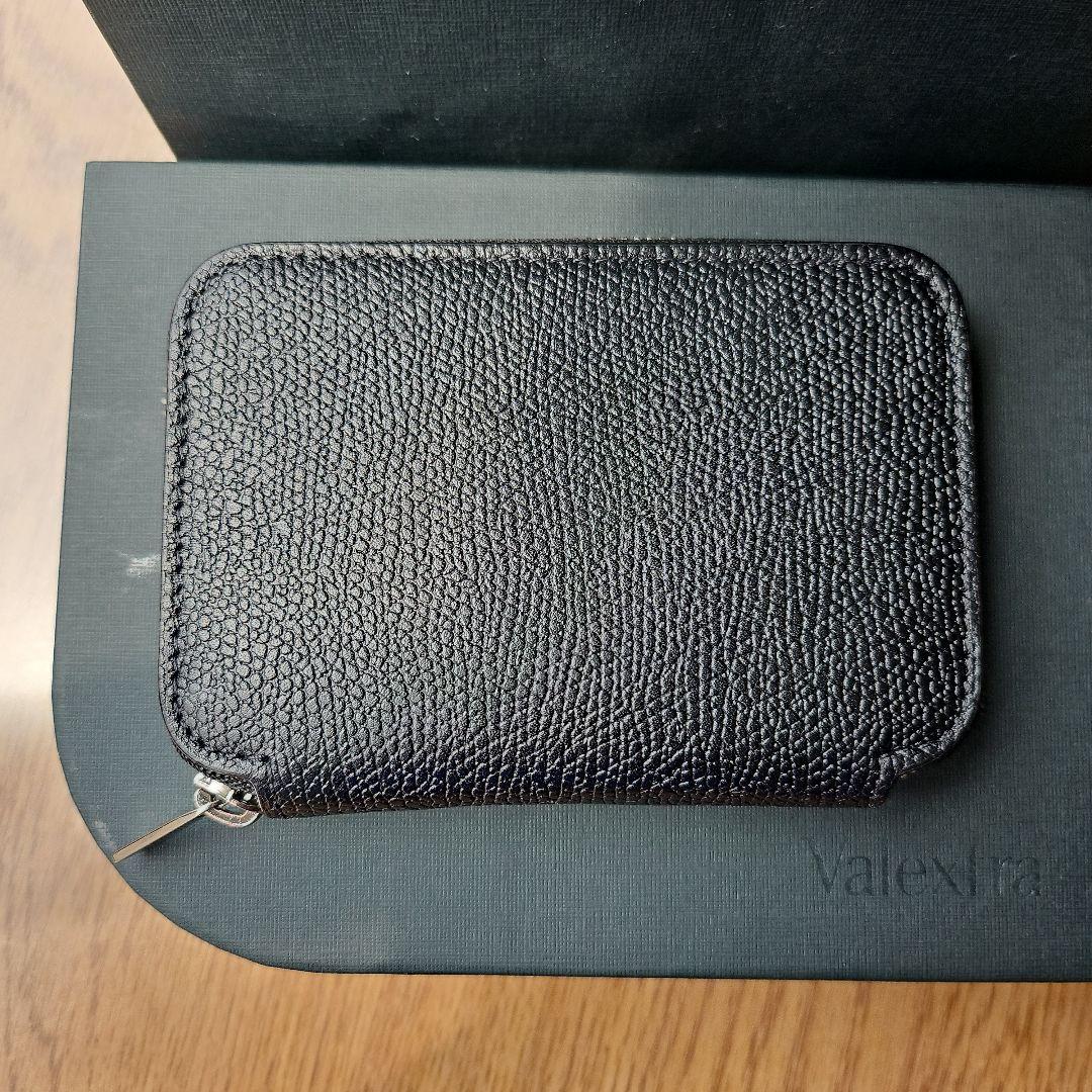 Valextra ブラック ミニウォレット