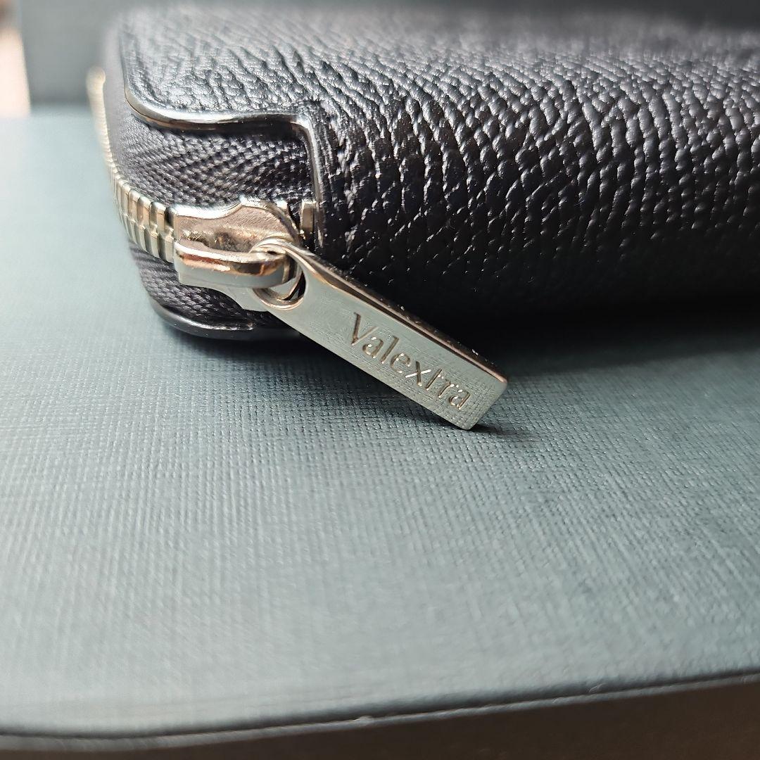 Valextra ブラック ミニウォレット
