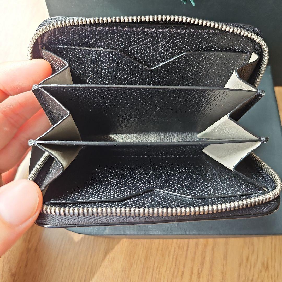 Valextra ブラック ミニウォレット