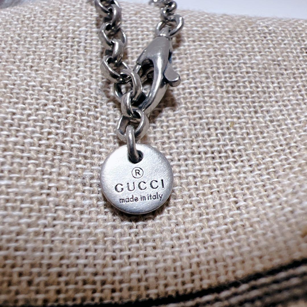 《美品》グッチ あずきチェーン 2.2ミリ ネックレス チェーン シルバー925