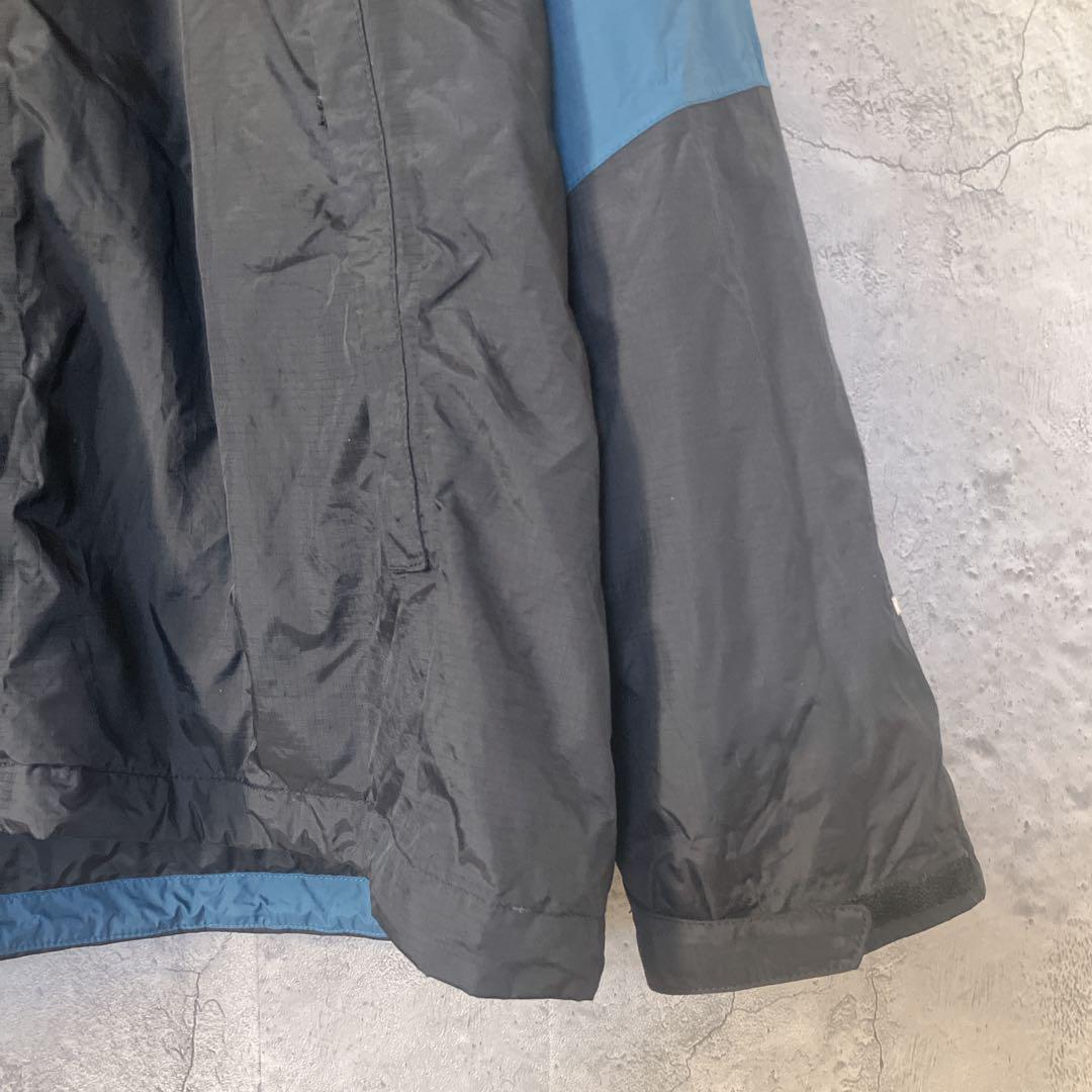 ザノースフェイス　ハイベント　マウンテンパーカー　ナイロン　黒×青　メンズXXL