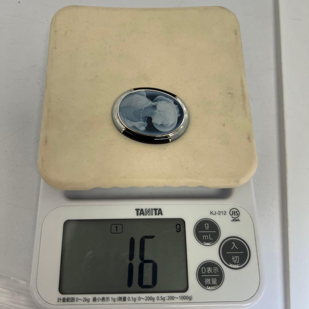 本ストーンカメオブローチ　16g 東Y8-0210☆2F