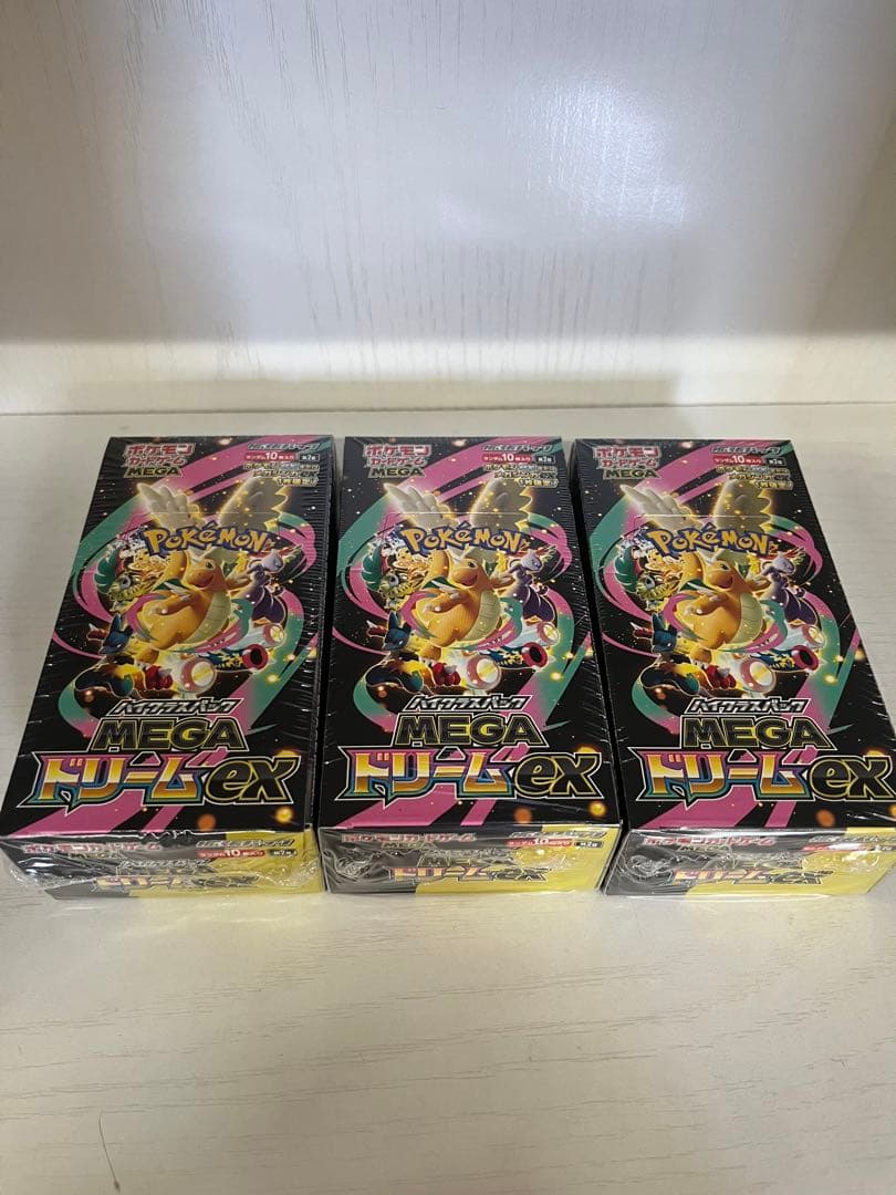 【新品未開封シュリンク付】ポケモンカードゲーム メガドリームEX 3BOX