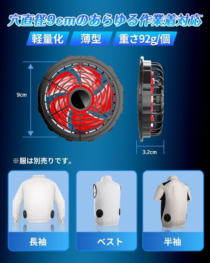 空調作業服用ファンバッテリーセット 2025新登場＆28V暴風