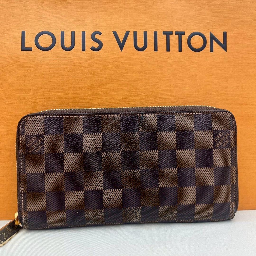 【美品】ルイヴィトン ダミエ エベヌ ジッピーウォレット 長財布 箱・保存袋付き