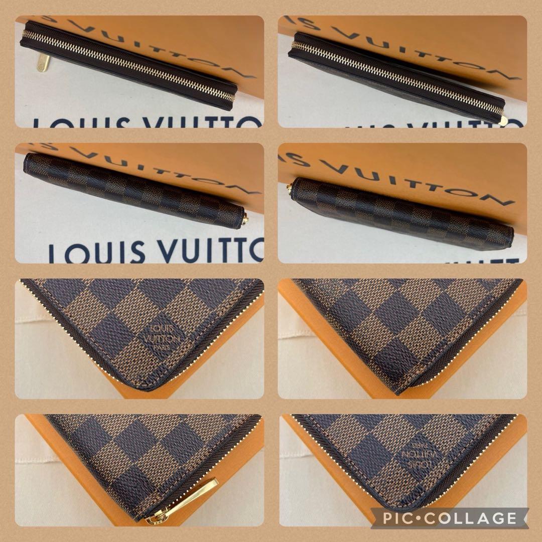 【美品】ルイヴィトン ダミエ エベヌ ジッピーウォレット 長財布 箱・保存袋付き