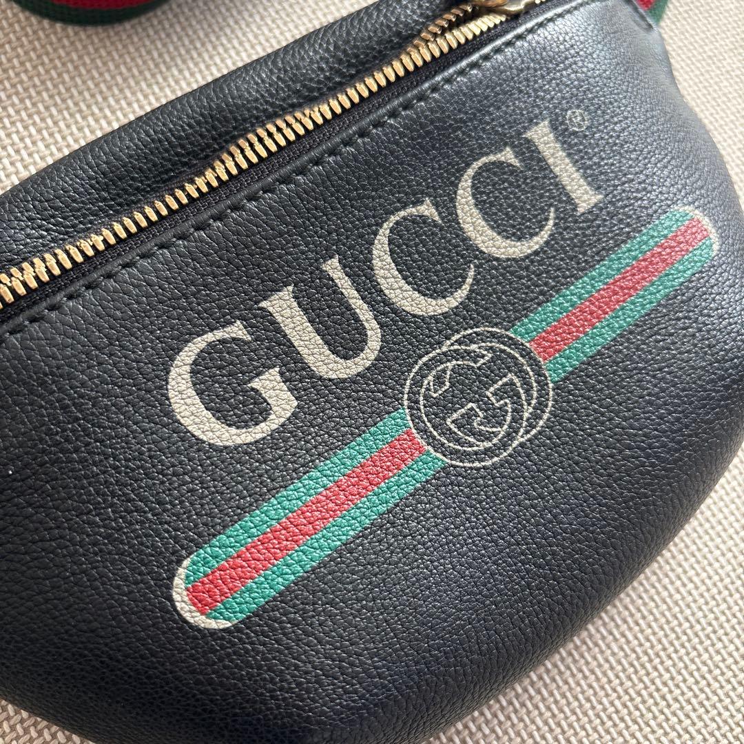 GUCCI バッグ レザーブラック