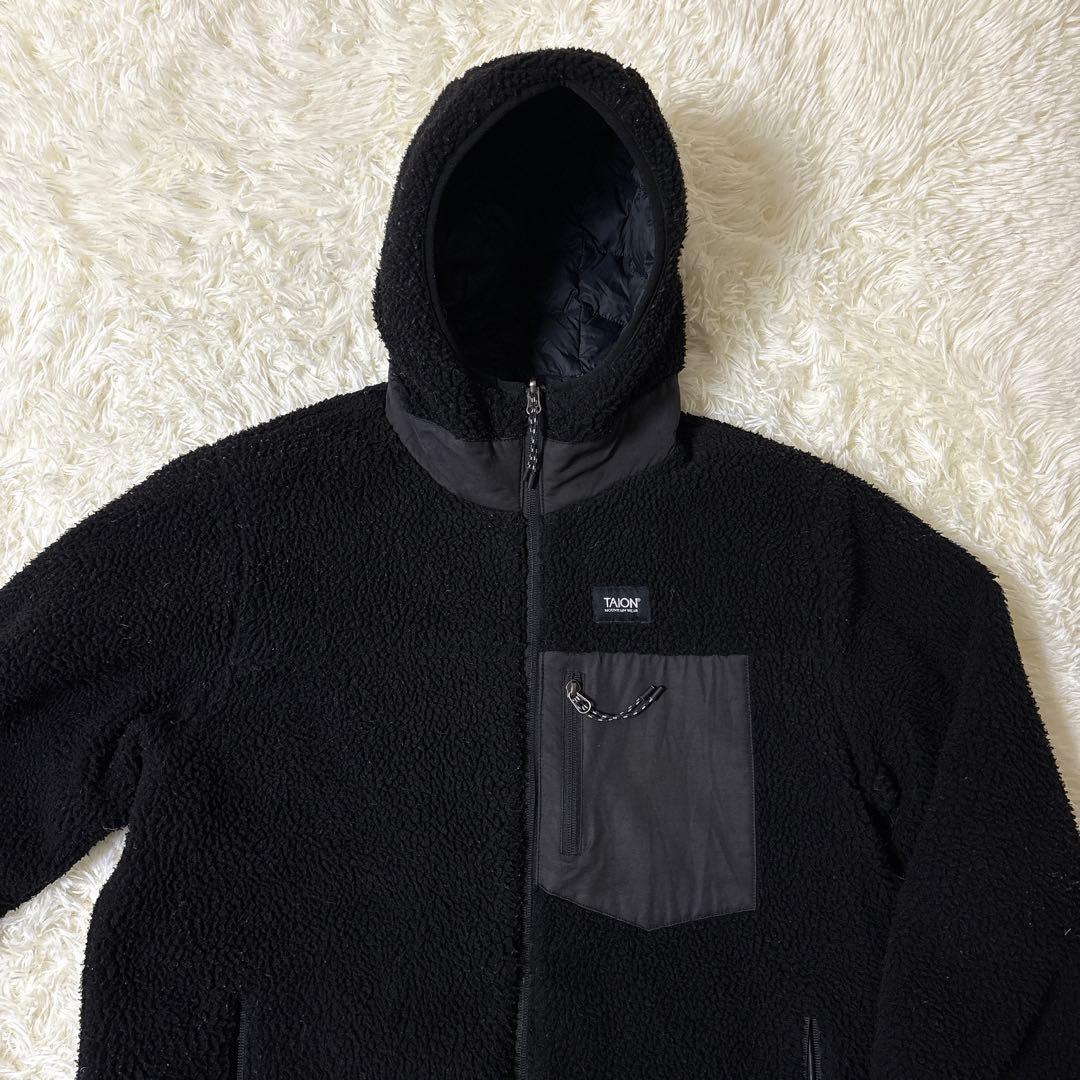 NOLLEY'S × TAION リバーシブル ダウンコート ボア M 黒