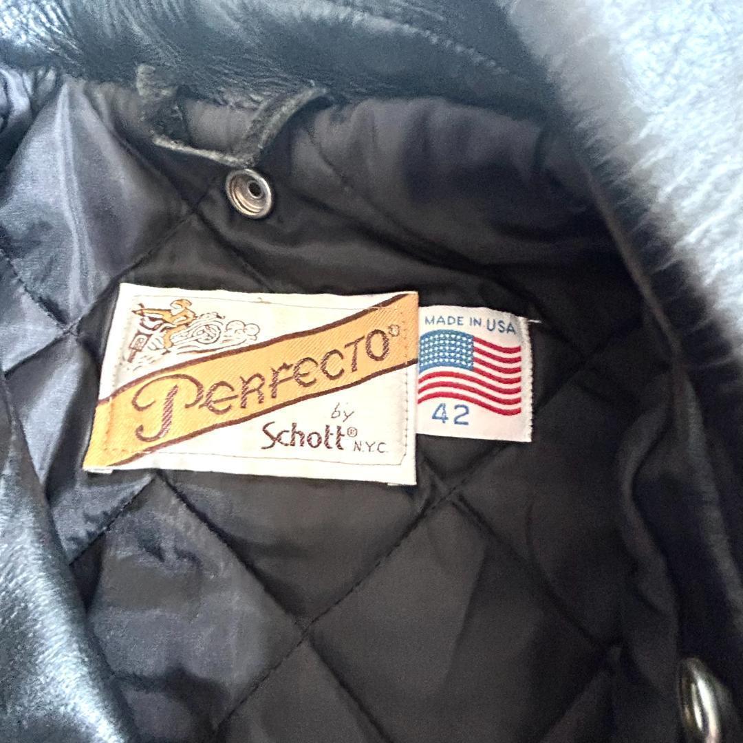 Schott ショット ダブルライダース レザージャケット USA製 42　XL