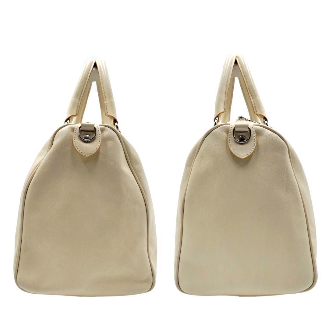 美品　希少　フルラ　2way　ボストンバッグ　オールレザー　斜め掛け　アイボリー