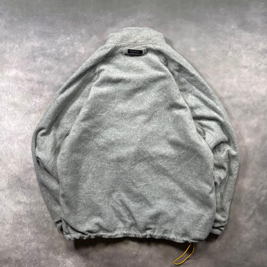 90s古着NAUTICAリバーシブルウォームアップ短丈ドローコード裾T70