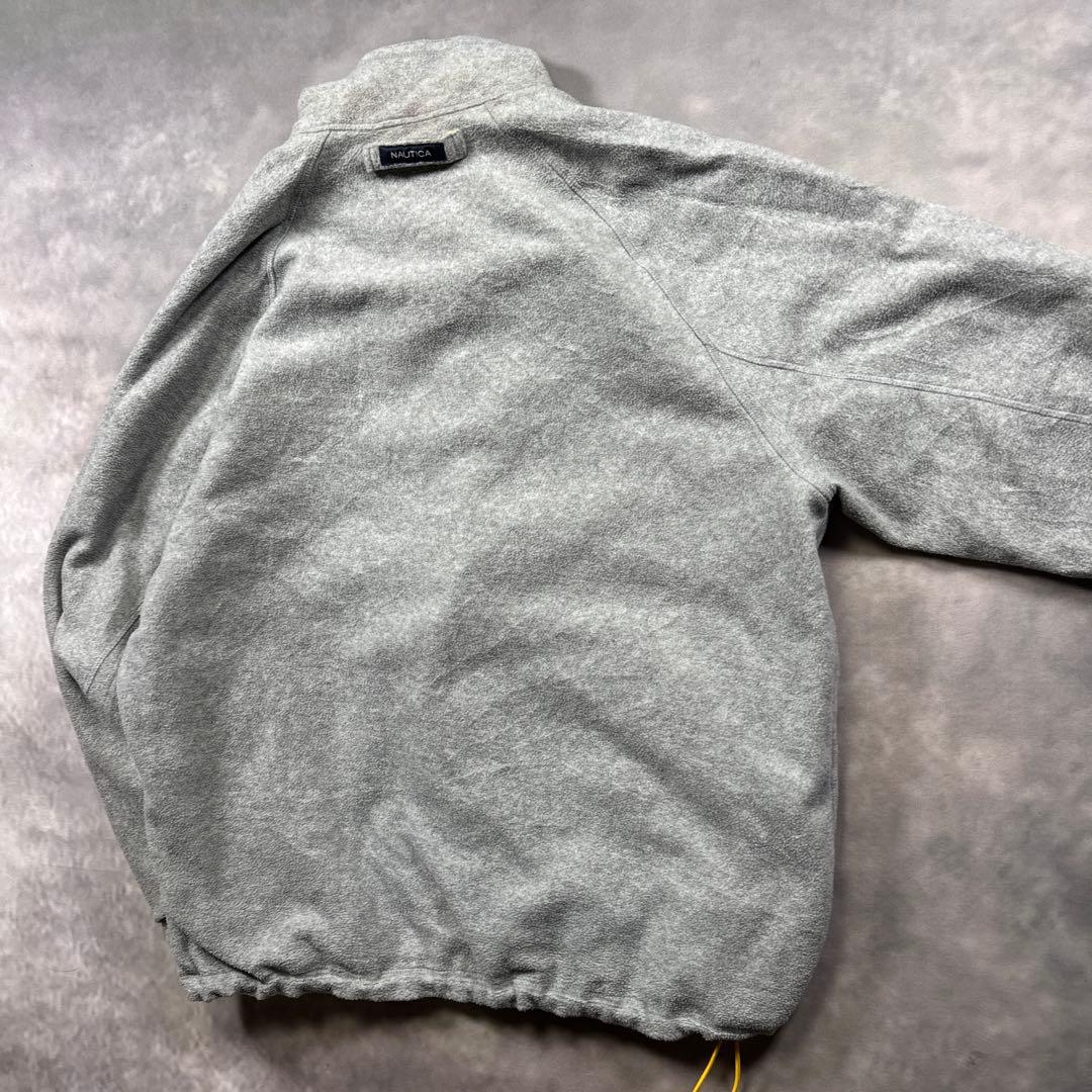 90s古着NAUTICAリバーシブルウォームアップ短丈ドローコード裾T70