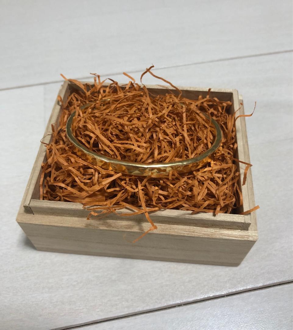 希少 市松 イチマツ 18K 金 ゴールド バングル ブレスレット