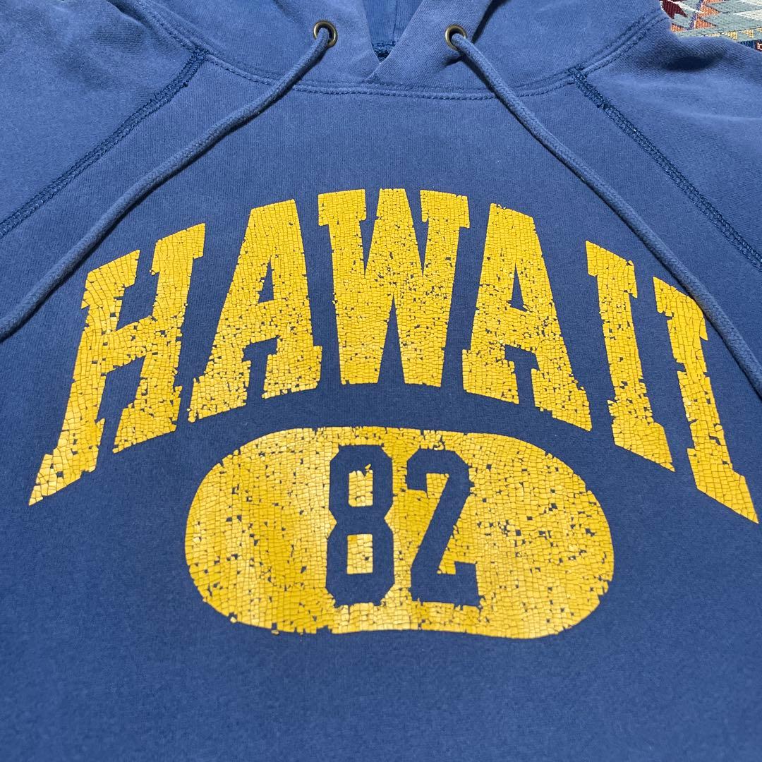 S*i様 《300円スタート》Champion HAWAII パーカー ブルー