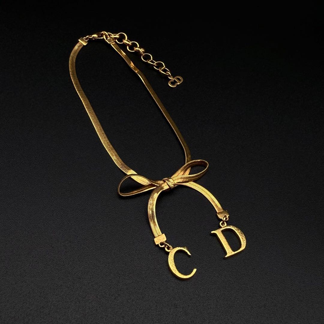 【美品】Christian Dior ディオール　リボンデザイン アンクレット