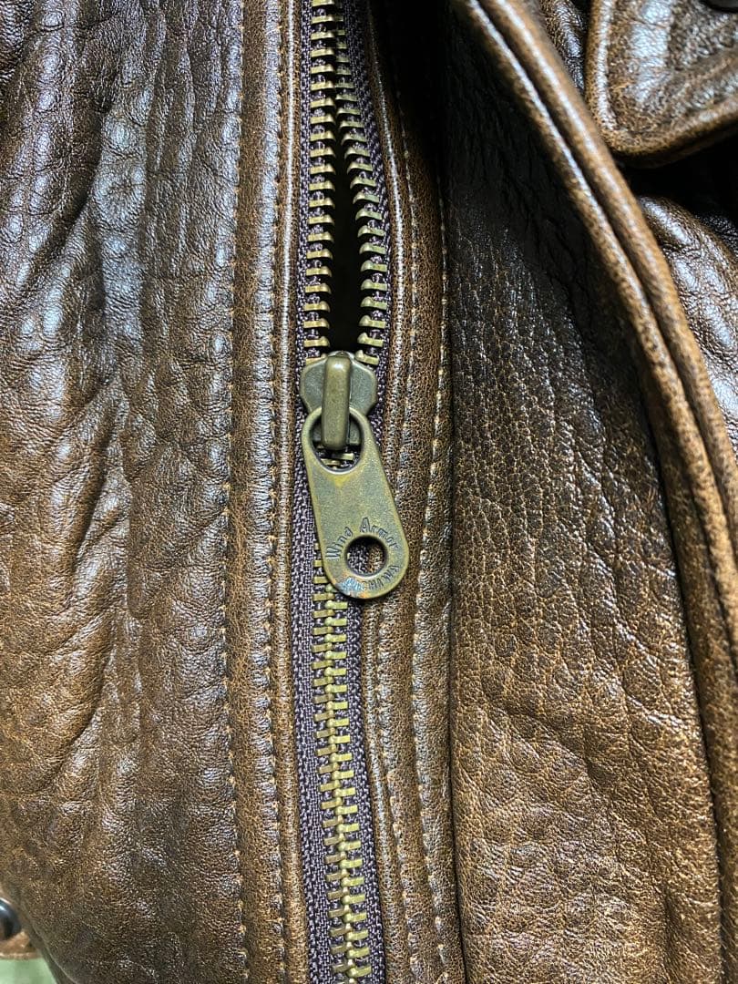 WindArmor フライトジャケット ラムレザージャケット ボア襟 ショート丈