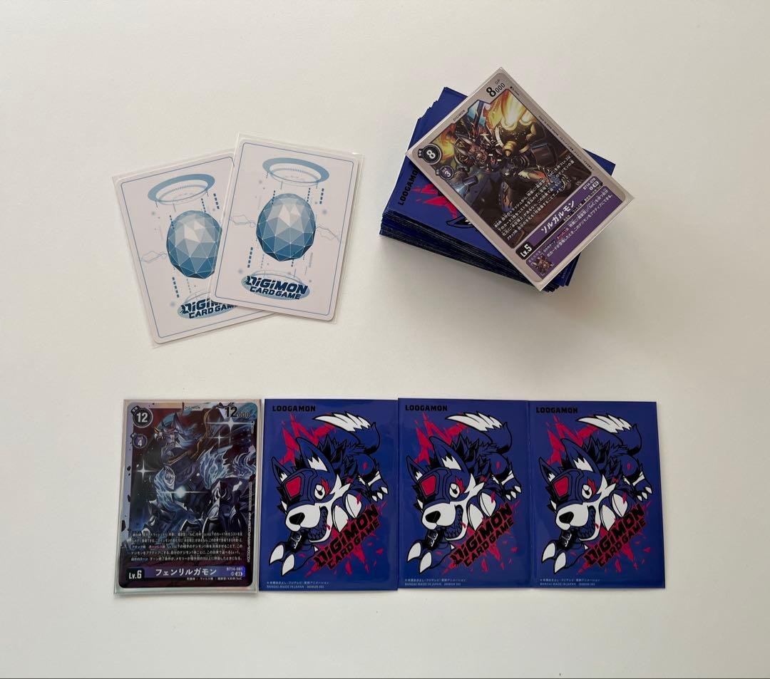 デジモンカード　ルガモンデッキ　スリーブ付