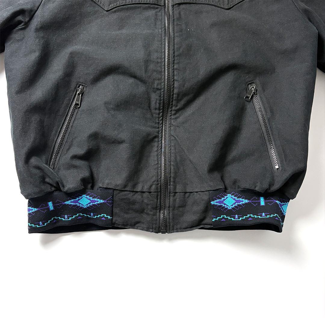 サウスウエストジャケット L ブラック ネイティブ柄 サンタフェジャケット