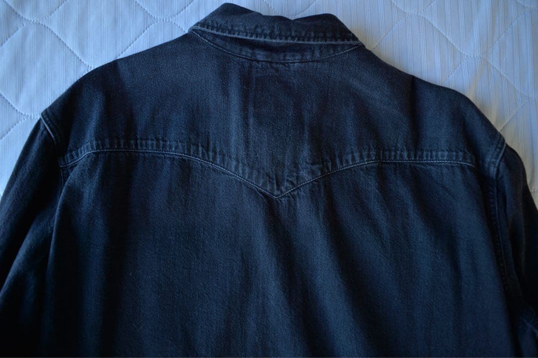k2106Levi's バーストゥ ウエスタンシャツ ブラックデニム XL