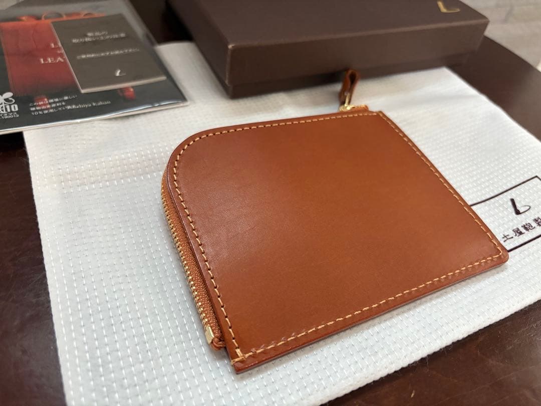 【新品未使用】土屋鞄 Lファスナー ブラウン レザー ケース