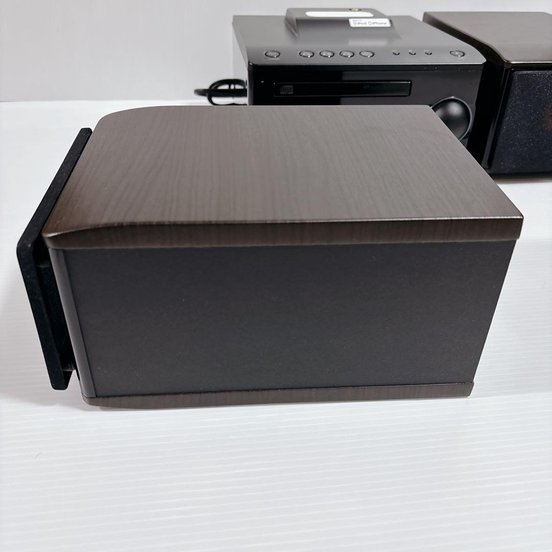 JVC ミニコンポ CDプレーヤー CA-EXS1-B ウッドコーン iPod